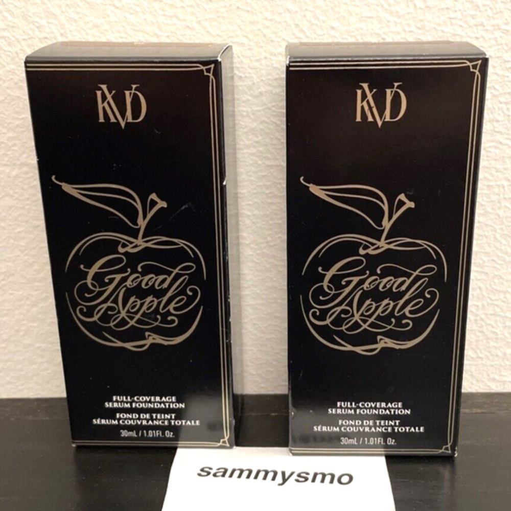 Kat Von D DEEP, 090 Kvd Good Apple Full Coverage Serum Foundation - 1.01 oz.- x2
